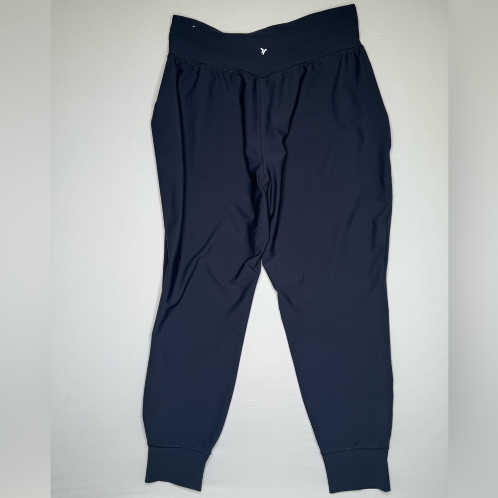 Women large Old Navy Performance Jogger Pants in Navy Blue deep pockets tapered - Picture 2 of 6